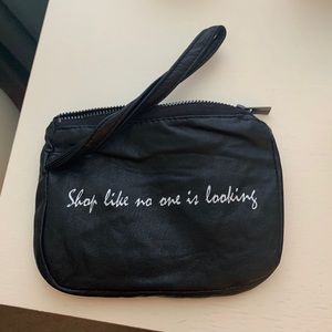 Soft Vegetarian Leather Wristlet/Pouch—NWOT!